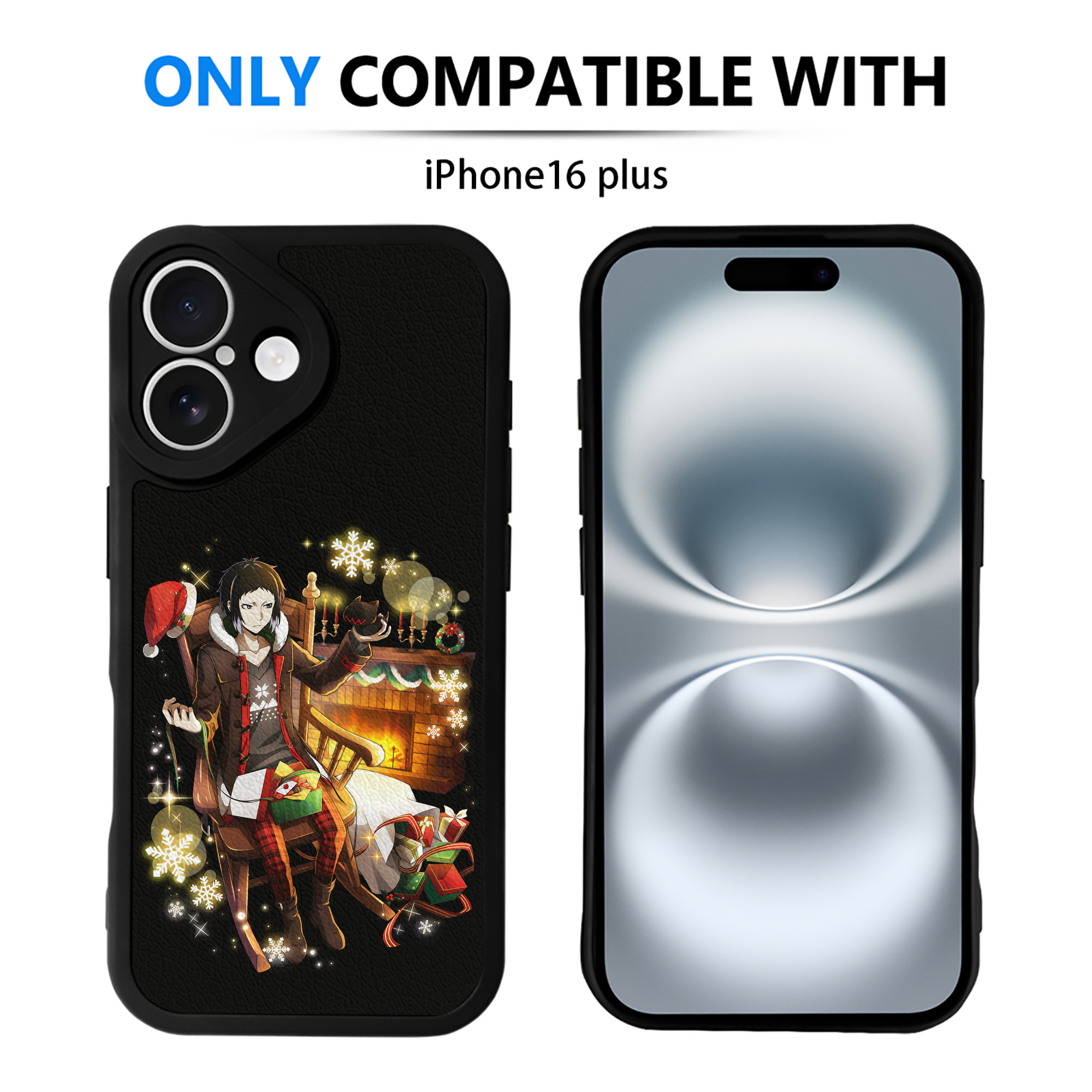 （画像用） 文豪ストレイドッグス Bungo Stray Dogs 【iPhone 16シリーズ対応】シリコンスマホケース（レザー調） 材質：シリコン